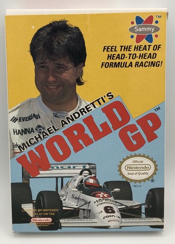 Michael Andretti's World Grand Prix Nintendo Entertainment System NES 1990 CIB