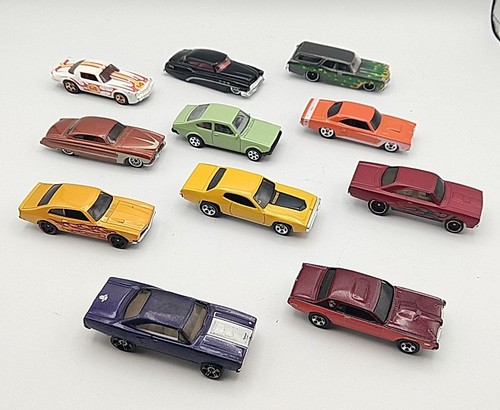 Vintage Assorted Die Cast Hot Wheels Lot Of 11 Low Riders and Hot Rods