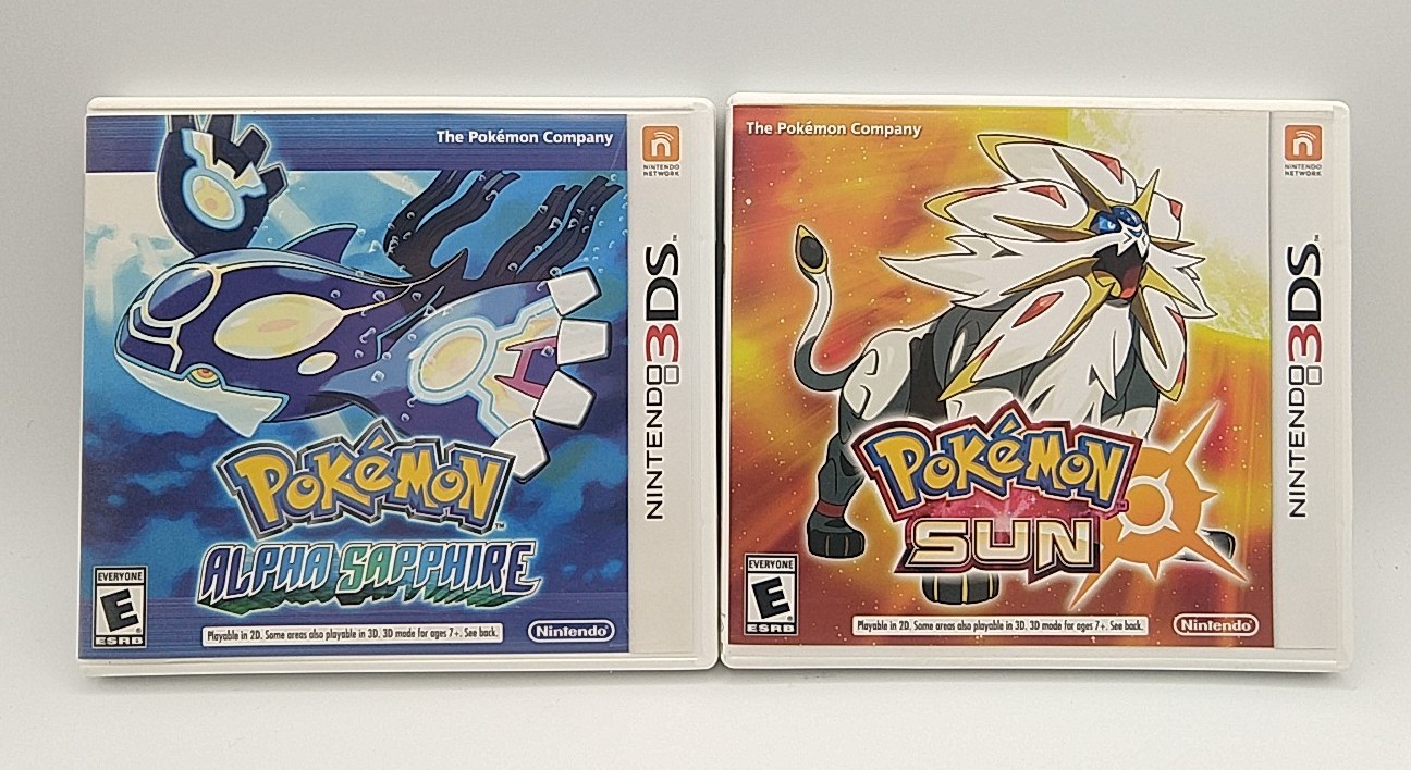 Authentic Pokemon Alpha Sapphire & Pokemon Sun - Cases & Inserts, NO GAMES